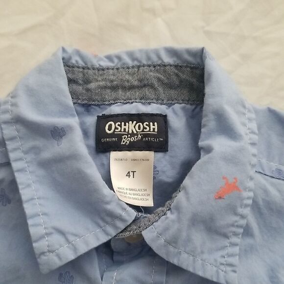 Boys bundle 4t button up Shirts Polo Carter's & Oshkos - Picture 4 of 11